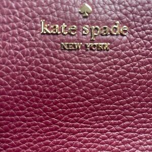 Kate Spade Burgundy Textured Wallet
